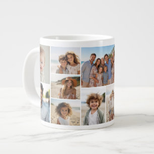 Photo Collage - 13 Pics Modern Minimal Grid Large Coffee Mug