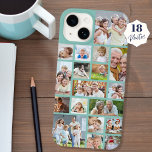 Photo Collage 18 Photos Custom Colour Mint Case-Mate iPhone 14 Case<br><div class="desc">Carry 18 of your favourite photos on this custom background colour cell phone case with a photo collage of a variety of shapes and sizes to accommodate a variety of pictures. Change the mint background colour by clicking on CUSTOMIZE FURTHER in the PERSONALIZE section. PHOTO TIP: Choose photos with the...</div>