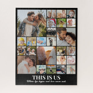Photo Collage 25 Pictures 8x10 16x20 Wedding Gifts Jigsaw Puzzle