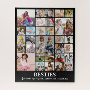 Photo Collage 30 Pictures 8x10 16x20 Friend Bestie Jigsaw Puzzle