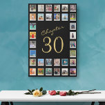 Photo Collage 30th Birthday Chapter 30 Large Faux Canvas Print<br><div class="desc">Celebrate your loved one’s 30th birthday in style with this gorgeous photo collage template. Featuring 32 photos from this special milestone, this large faux canvas print will be a wonderful reminder of the memories collected throughout their 30th year. Perfect for a special 30th birthday gift, this beautiful canvas print will...</div>