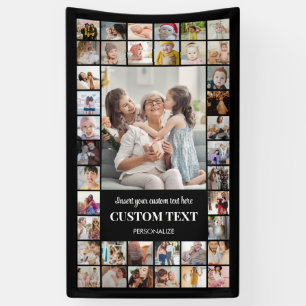 Photo Collage 39 Picture Custom 3x5 Vertical Party Banner