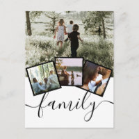 Photo Collage 3 Photo Family Typography Custom