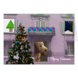 Photo Collage 3 Windows Merry Christmas Card