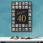 Photo Collage 40th Birthday Chapter 40 Large Faux Canvas Print<br><div class="desc">Celebrate a milestone birthday with this unique and special faux canvas print! This large faux canvas print features a photo collage template to add your favourite memories from across the years. Perfect as a 40th birthday gift, this print will be a lasting reminder of all the wonderful moments you've shared...</div>