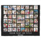 Photo Collage 45 Photos Personalized Black Fleece