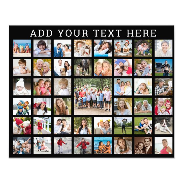 Photo Collage 45 Photos Personalized Custom Colour (Front)