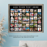 Photo Collage 45 Photos Personalized Custom Colour<br><div class="desc">Create your own photo collage photo print (printed on Premium Satin photo paper) with this easy-to-upload template for 45 pictures personalized with your custom text in your choice of font styles and colour and/or background colour and poster size. The sample is shown in a 20x16" size with white text on...</div>
