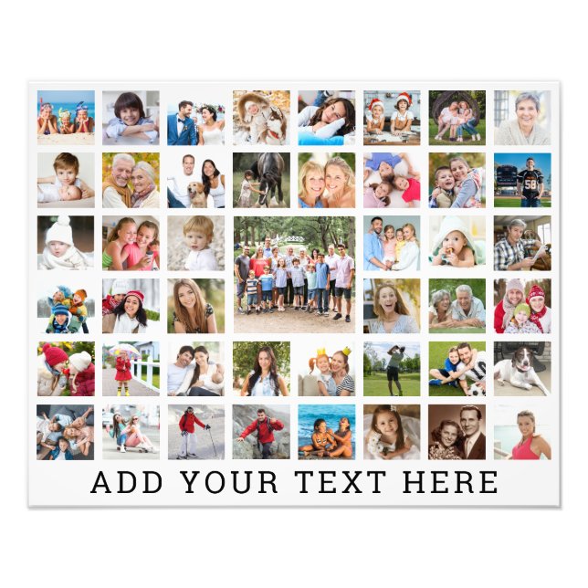 Photo Collage 45 Photos Personalized Custom Colour (Front)