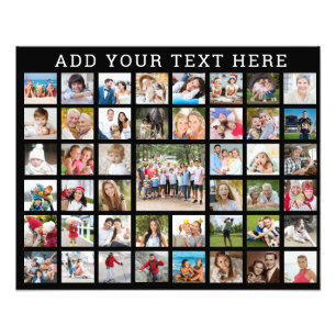 Photo Collage 45 Photos Personalized Custom Colour Print