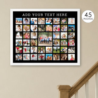 Photo Collage 45 Photos Personalized Custom Colour Print