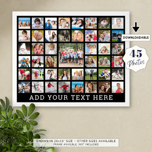 Photo Collage 45 Photos Personalized Custom Colour Print