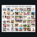 Photo Collage 45 Photos Personalized Custom Colour Print<br><div class="desc">Photo Collage 45 Photos Personalized Custom Colour Photo Enlargement Print. Create your own photo enlargement collage with this easy-to-upload template for 45 pictures personalized with your text in your choice of font styles and colour and/or background colour. ASSISTANCE: For help with design modification or personalization, contact the designer BEFORE ORDERING...</div>