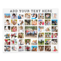 Photo Collage 45 Photos Personalized Custom Colour