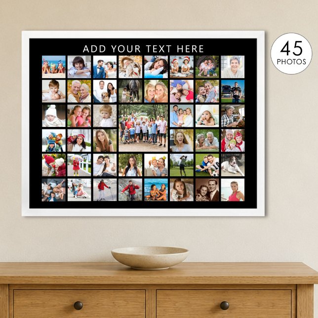 Photo Collage 45 Photos Personalized Custom Print (Creator Uploaded)