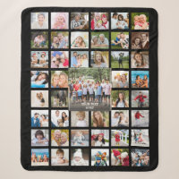 Photo Collage 45 Pictures Personalized Black