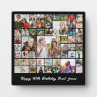Photo Collage 50 Picture Grid Custom Square Black