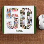 Photo Collage 50th Birthday Number 50 Personalized Mouse Pad<br><div class="desc">Create your own personalized mouse pad for a unique 50th birthday gift. The number 50 photo collage is on a white background with modern forest green borders. The design includes up to 17 different photographs - in different shapes and sizes - to give you the plenty of flexibility in placing...</div>