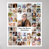 Photo Collage 52 Picture Grid 11x14 Custom White