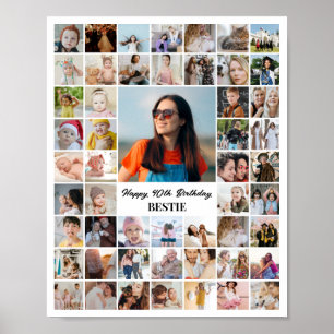 Photo Collage 52 Pictures 8x10 16x20 24x30 White Poster