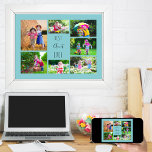 Photo Collage 7 Pictures Best Aunt Ever Sky Blue Poster<br><div class="desc">Create your own photo collage poster for the Best Aunt Ever. The words "Best Aunt Ever" are framed with 7 of your favourite photos. (You can also edit "aunt" to auntie, nana, mom, sister, friend etc if you wish). The design is in sky blue with elegant typography. The template is...</div>