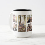 Photo collage 8 pictures custom Two-Tone coffee mug<br><div class="desc">With spots for 8 photos,  this collage mug makes a great gift for grandparents,  godparents and anyone else who'd love photos of you! Perfect for Mother's Day,  Father's Day,  a birthday or any holiday - especially when it's hard to buy for the recipient!</div>