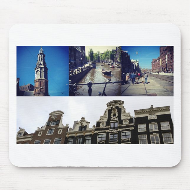 Photo collage Amsterdam 2 Mouse Pad (Front)