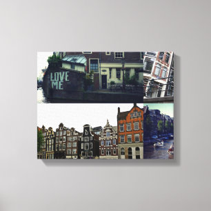 Photo collage Amsterdam 3 Canvas Print