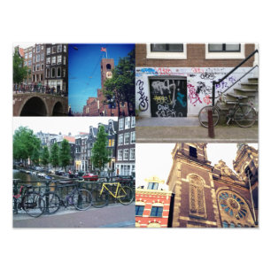 Photo collage Amsterdam 4 Print