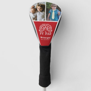 Photo Collage Best Dad By Par Father's Day Golf Head Cover