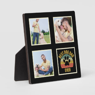 Photo Collage Best Dog Dad Ever Plaque