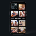 Photo Collage Best Husband Ever in Black White  iPhone 13 Case<br><div class="desc">Show your husband he is the "Best. Husband. Ever" with this fun black and white design. Add 7 of your own photos to show him how much you appreciate him. You can also change the text.</div>