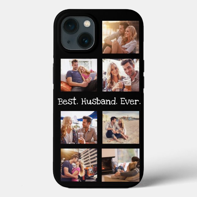 Photo Collage Best Husband Ever in Black White  Case-Mate iPhone Case (Back)