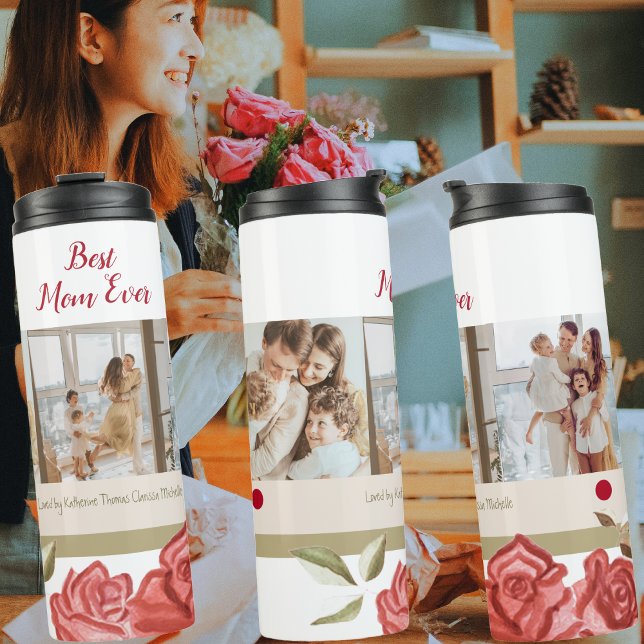 Photo Collage Best Mom Ever Mothers Day Thermal Tumbler (Creator Uploaded)