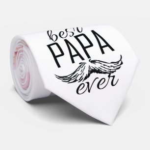 Photo Collage Best Papa Ever Cravate blanc