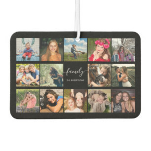 Photo Collage Black Custom Air Freshener
