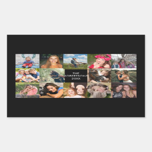 Photo Collage Black Custom Sticker