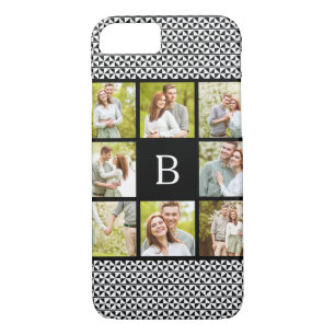 Photo Collage Black & White Custom Monogram Case-Mate iPhone Case