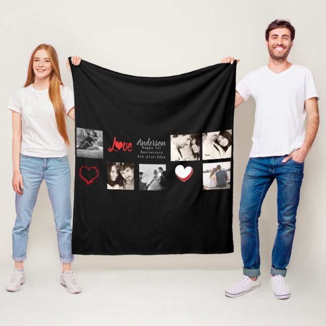 Photo Collage Blanket - Love/Wedding/Anniversary (In Situ)