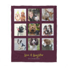 PHOTO Collage Blanket Modern Family Gift Idea