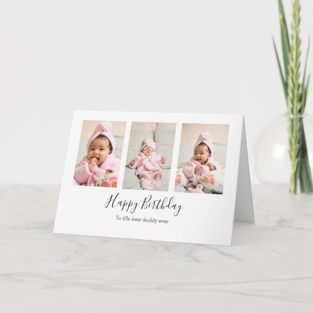 Photo Collage Carte d'anniversaire de papa moderne (Devant)