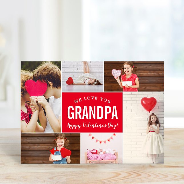 Photo Collage Carte Saint Valentin pour grand-père (Créateur téléchargé)