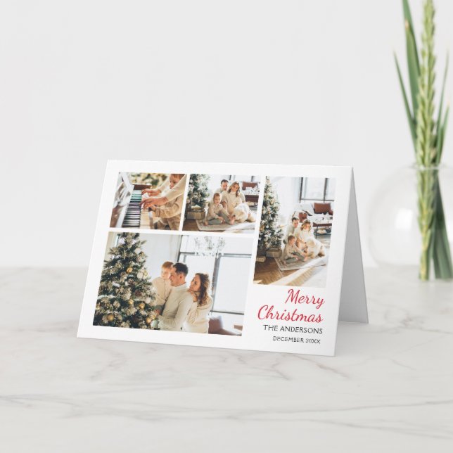 Photo Collage Christmas Card  (Front)