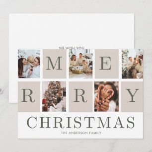 Photo Collage Christmas Family Holiday Card