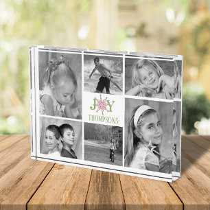 Photo Collage Christmas Personalized Block