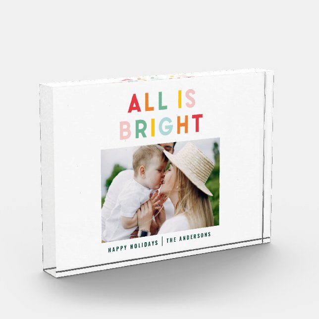 Photo collage christmas rainbow colourful bright h (Left)