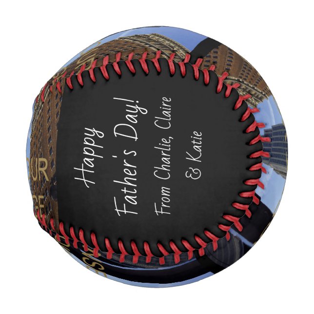 Photo Collage Custom Names Baseball (Front Right)