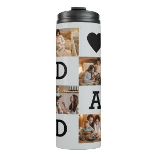 Photo Collage – Dad with Heart   Father's Day -  Thermal Tumbler