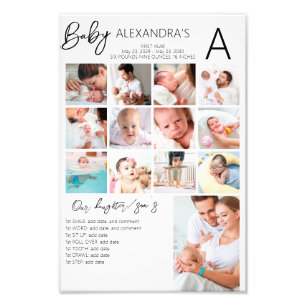 Photo Collage de la première année du bébé Garde-f