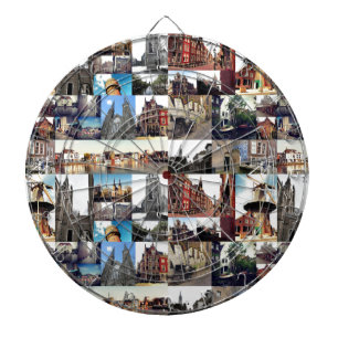 Photo collage Delft 6 Dartboard